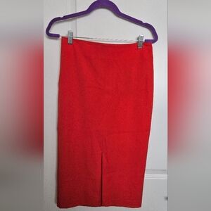 Chic Red Pencil Skirt with Sleek Design